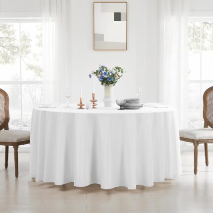 Satin Strip Round Table Cloth